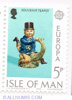 Image #1 of 5 Pence 1976 - Souvenir teapot (3-legged man), 19th centenary