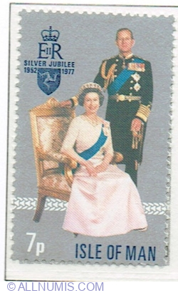 7 Pence 1977 - Queen Elizabeth and Prince Philip