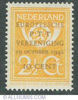 Image #1 of 10 Cents 1943 - European PTT Association (overprint)