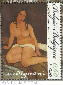 Image #1 of 0,60 + 0,30 Euro 2007 - Amedeo Modigliani - Naked Woman