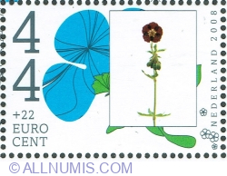 44 + 22 Euro cent 2008 - Floare "Nemtisor"