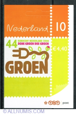 Image #2 of 10 x 44 Euro cent 2008 - Gândește verde, acționează verde