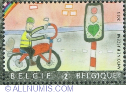 Image #1 of "2" 2013 - Siguranța rutieră: mergeți la zero. Desen de Antoine Buscemi