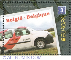 3 Europe 2013 - Pickup Truck Renault Kangoo from Belgian Post