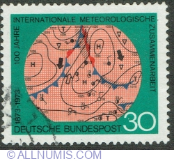 Image #1 of 30 Pfennig 1973 - Meteorological co-operation