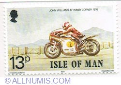 13 Pence 1977 - John Williams at Windy Corner on Snaefell Mountain