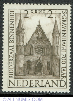 Image #1 of 2 + 2 Centi 1948 - Sala Cavalerilor Binnenhof's Gravenhage
