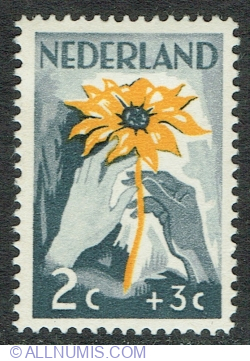 Image #1 of 2 + 3 Cents 1949 - Sun Flower