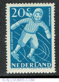 Image #1 of 20 + 8 Cents 1948 - Boy Skating
