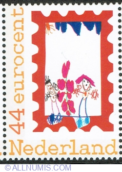 Image #1 of 44 Euro cent 2008 - Alegerea Țărilor de Jos: bărbat, femeie, pomul inimilor