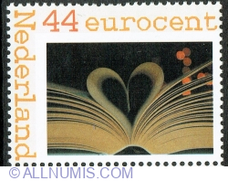 Image #1 of 44 Euro cent 2008 - Alegerea Țărilor de Jos: pagini care formează o inimă