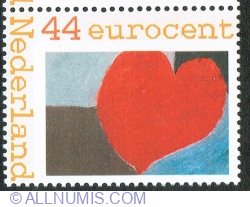 Image #1 of 44 Euro cent 2008 - Choice of the Netherlands: red heart