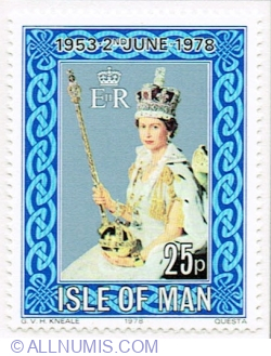 Image #1 of 25 Pence 1978 - 25th Anniversary of Coronation of Queen Elizabeth II