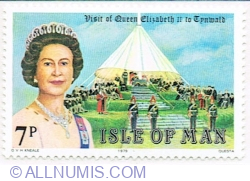 Image #1 of 7 Pence 1979 - Visit Queen Elizabeth II to Tynwald