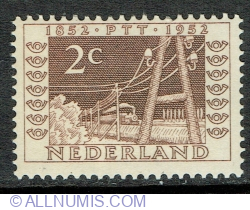 Image #1 of 2 Cents 1952 - Telegraph Lines - Exhibition Stamp ITEP