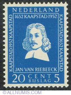 Image #1 of 20 + 5 Cents 1952 - Jan van Riebeeck