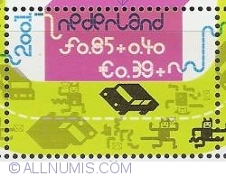 Image #1 of 0,85 + 0,40 Gulden 2001 - Children's Stamps - Computer Game