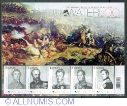 5 x "1" 2015 - 200 Year. Battle of Waterloo 1815-2015