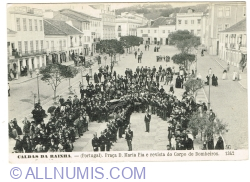Caldas da Rainha - D. Maria Pia Place and Parade of the Fire Brigade (1920)