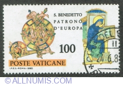 Image #1 of 100 Lire 1980 - St. Benedictus of Nursia