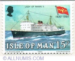 Image #1 of 15 Pence 1980 - Mail Boat "Lady of Mann II"