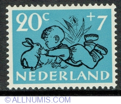 20 + 7 Cents 1952 - Boy with Rabbit