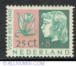 Image #1 of 25 + 8 Cents 1953 - Girl with Tulip