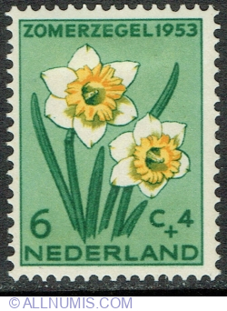 Image #1 of 6 + 4 Cents 1953 - Narcissus