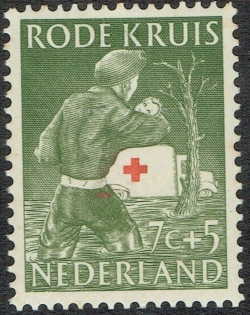 Image #1 of 7 + 5 Cents 1953 - Red Cross - Help during Floods