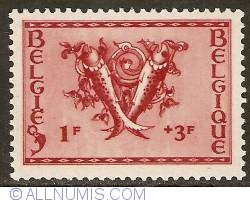 1 + 3 Francs 1943 - Orval Abbey - Letter V