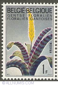 Image #1 of 1 Franc 1965 - Floralies of Ghent - Vriesia (brighter colors)