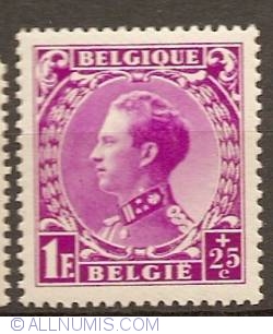 Image #1 of 1 Franc + 25 Centimes 1934 - Leopold III
