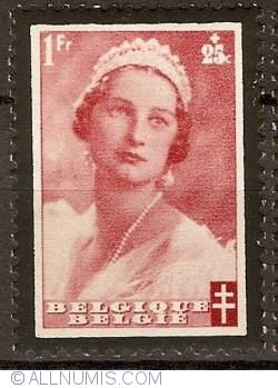 Image #1 of 1 Franc + 25 Centimes 1935 - Death of Queen Astrid