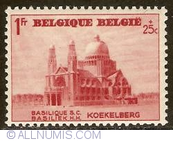 Image #1 of 1 Franc + 25 Centimes 1938 - National Basilica of the Sacred Heart