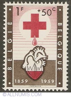 1 Franc + 50 Centimes 1959 - Red Cross