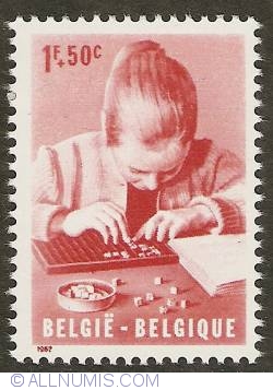 1 Franc + 50 Centimes 1962 - The Handicapped Child - Deaf-Mute