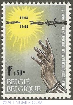 Image #1 of 1 Franc + 50 Centimes 1965 - 20th Anniversary of Liberation of Concentration Camps