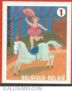 Image #1 of "1" 2009 - Circus - Acrobat on Horseback