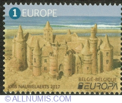 Image #1 of 1 Europe 2017 - The Belgian Castle, Sand Castle, built up from 5 existing Belgian Casttles