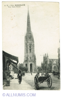 Image #1 of Bordeaux - Tower of the Basilique Saint Michel (1920)