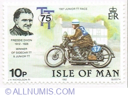 10 Pence 1982 - Freddie Dixon (Sidecar and Junior TT winner)