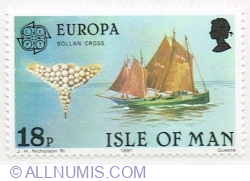 Image #1 of 18 Pence 1981 - Bollan fish cross-bone (fishermen's charm)