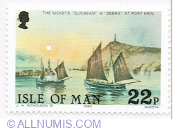 Image #1 of 22 Pence 1981 - The Nickeys "Sunbeam" & "Zebra" at port Erin