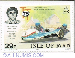 29 Pence 1982 - Jock Taylor (Sidecar TT winner, 1978, 1980 and 1981)