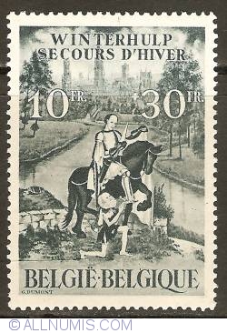 10 + 30 Francs 1944 - Winter Help - St. Martin in a Flemish landscape