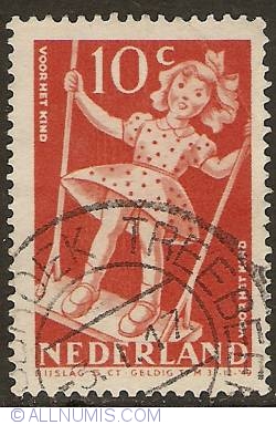 Image #1 of 10 + 5 Cent 1948 - Girl on a swing