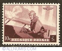 Image #1 of 10 + 5 Centimes 1938 - King Leopold III Aviator