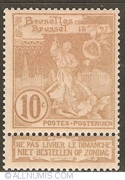 Image #1 of 10 Centimes 1896 - World Expo Brussels