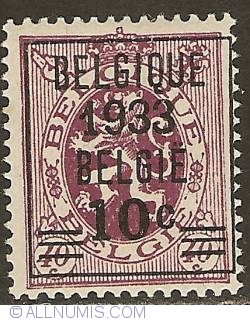 Image #1 of 10 Centimes 1933 - Overprint over 40 Centimes