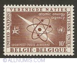 Image #1 of 10 Francs 1958 - Air Mail - Atomic Energy Agency
